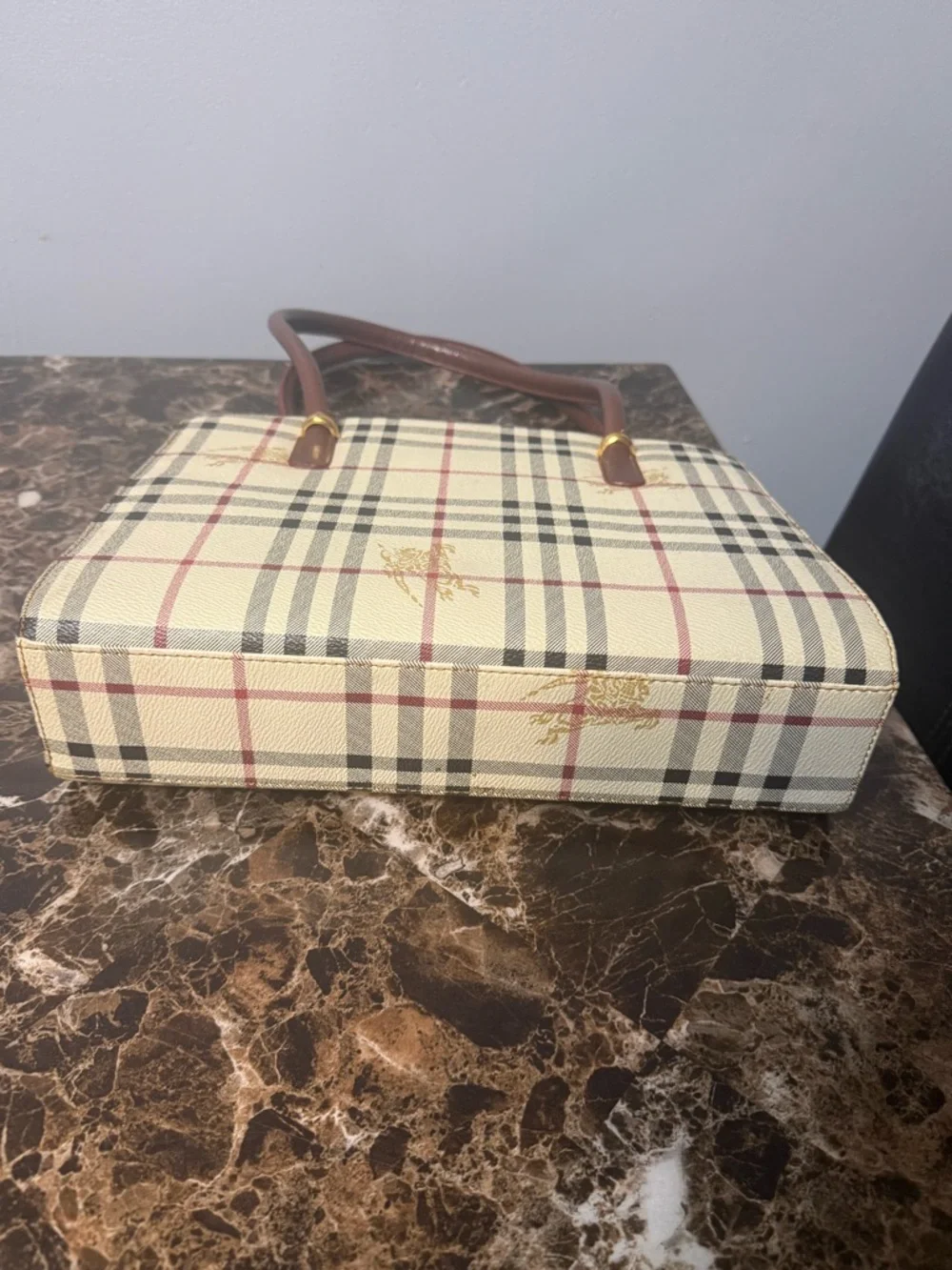 Vintage Burberry’s Haymarket Check Shoulder Bag 90s Nova Plaid Handbag - Picture 8 of 16